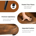 Fauteuil d'appoint à dossier haut et pieds en bois, avec revêtement capitonné, pour salon ou chambre à coucher