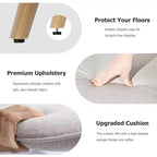 Fauteuil d'appoint à dossier haut et pieds en bois, avec revêtement capitonné, pour salon ou chambre à coucher