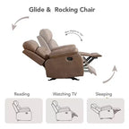 Fauteuil inclinable, planeur et bascule manuel pour salon