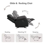 Fauteuil inclinable, planeur et bascule manuel pour salon