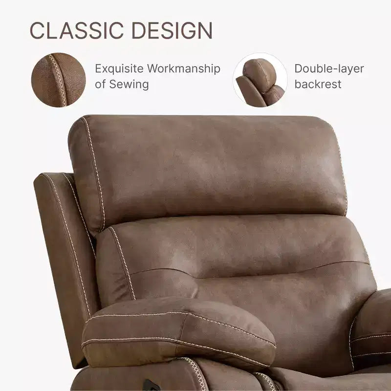 Fauteuil inclinable, planeur et bascule manuel pour salon