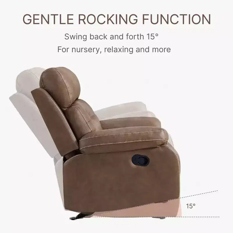 Fauteuil inclinable, planeur et bascule manuel pour salon