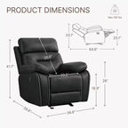 Fauteuil inclinable, planeur et bascule manuel pour salon