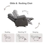 Fauteuil inclinable, planeur et bascule manuel pour salon