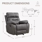 Fauteuil inclinable, planeur et bascule manuel pour salon