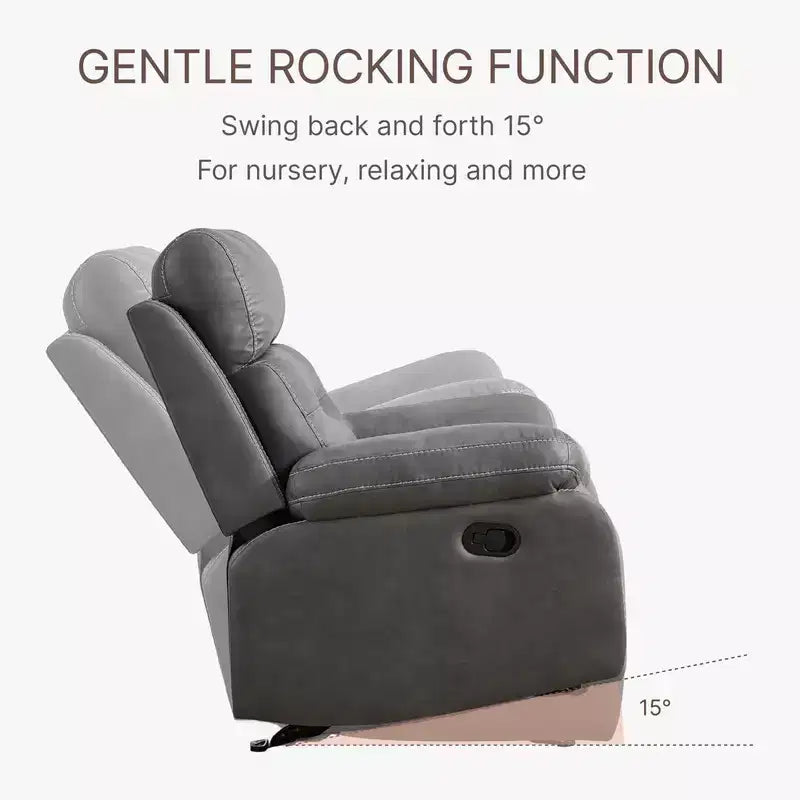 Fauteuil inclinable, planeur et bascule manuel pour salon
