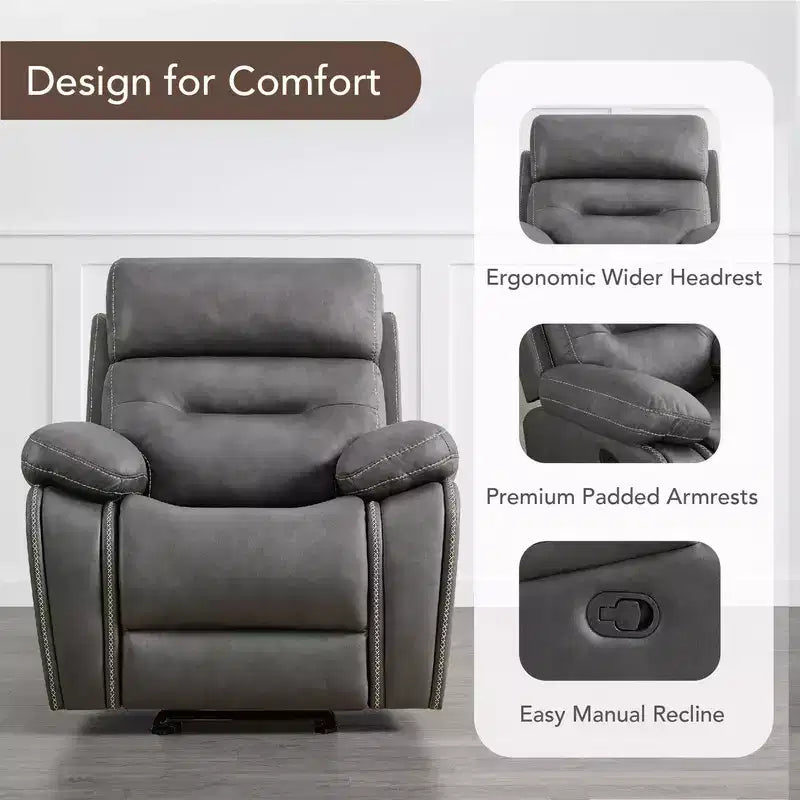 Fauteuil inclinable, planeur et bascule manuel pour salon