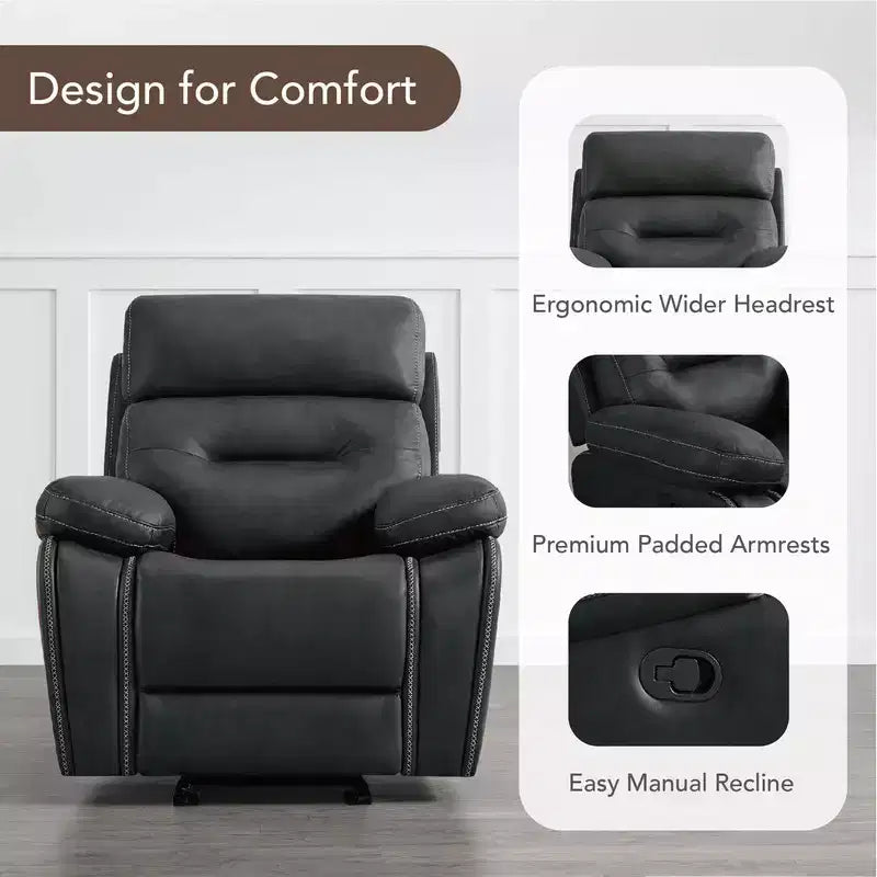 Fauteuil inclinable, planeur et bascule manuel pour salon