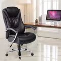 Okak Modern PU/Cotton Linen Adjustable Reclining Home Office Desk Chair,High Back Swivel Task Chair for Office,Study,Studio