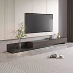 Gaoyangjiaju 78.7 to 110 Extendable Modern TV Stand for TVs up to 100 - L-Shaped Media Console with 3 Drawers - Grey Wood Grain