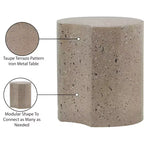 Table d'appoint Dimple Black Iron, Table d'appoint modulaire en terrazzo, Design gigogne contemporain