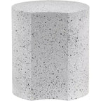 Table d'appoint Dimple Black Iron, Table d'appoint modulaire en terrazzo, Design gigogne contemporain