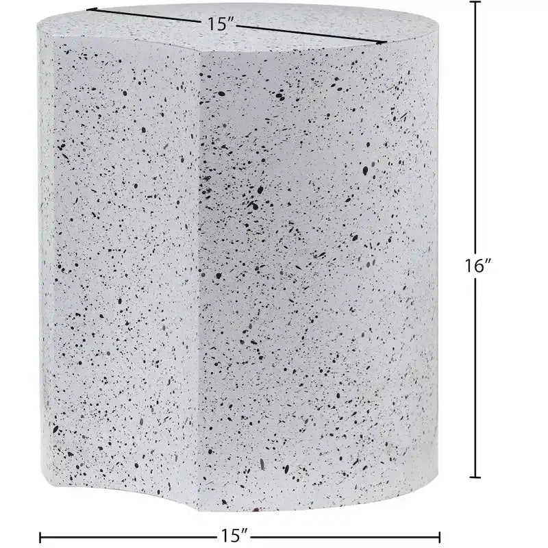 Table d'appoint Dimple Black Iron, Table d'appoint modulaire en terrazzo, Design gigogne contemporain