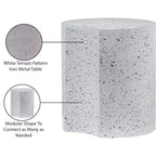 Table d'appoint Dimple Black Iron, Table d'appoint modulaire en terrazzo, Design gigogne contemporain