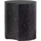 Table d'appoint Dimple Black Iron, Table d'appoint modulaire en terrazzo, Design gigogne contemporain