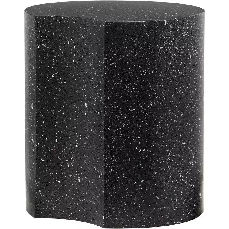 Table d'appoint Dimple Black Iron, Table d'appoint modulaire en terrazzo, Design gigogne contemporain