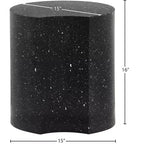 Table d'appoint Dimple Black Iron, Table d'appoint modulaire en terrazzo, Design gigogne contemporain
