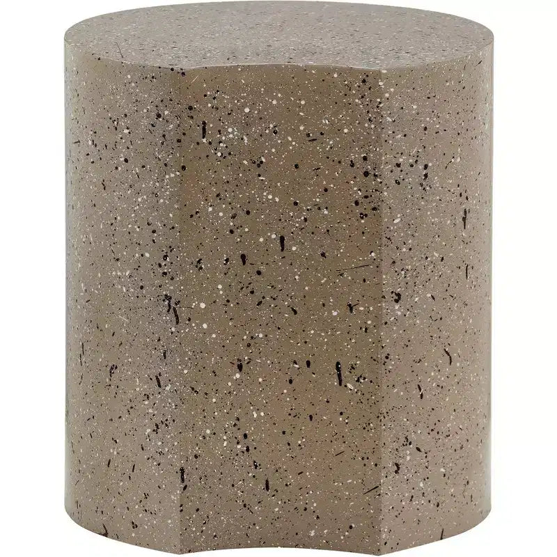 Table d'appoint Dimple Black Iron, Table d'appoint modulaire en terrazzo, Design gigogne contemporain