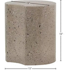 Table d'appoint Dimple Black Iron, Table d'appoint modulaire en terrazzo, Design gigogne contemporain