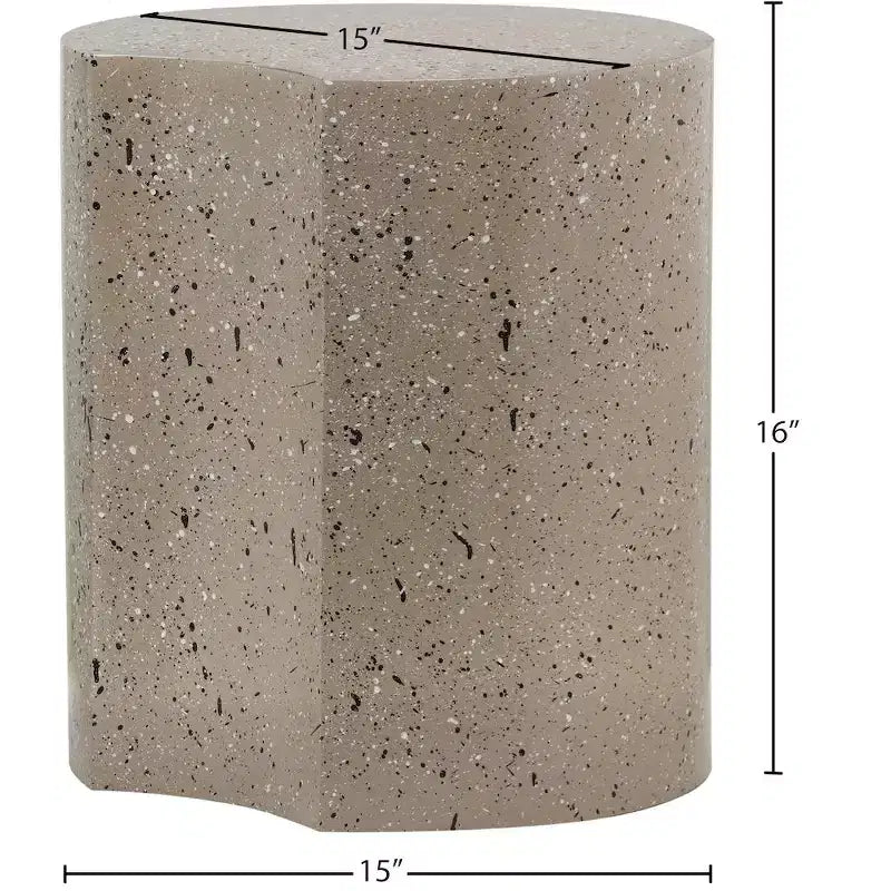 Table d'appoint Dimple Black Iron, Table d'appoint modulaire en terrazzo, Design gigogne contemporain