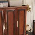 Armoire en merisier de 156 cm avec 3 tiroirs, étagères et tringle de penderie