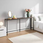 Console avec station de charge et cadre métallique pour entrée ou salon