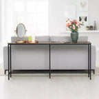 Console avec station de charge et cadre métallique pour entrée ou salon
