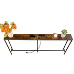 Console avec station de charge et cadre métallique pour entrée ou salon
