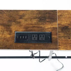 Console avec station de charge et cadre métallique pour entrée ou salon