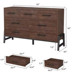 Commode de chambre à 7 tiroirs, commode autoportante de 52 cm de large avec rangement, meuble de rangement en bois pour salon, chambre, entrée