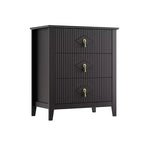 Commode cannelée de 54 pouces de large, commode en bois à 7 tiroirs pour chambre à coucher, commode moderne, armoire de rangement pour salon, couloir