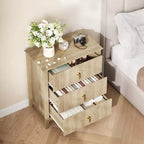 Commode cannelée de 54 pouces de large, commode en bois à 7 tiroirs pour chambre à coucher, commode moderne, armoire de rangement pour salon, couloir