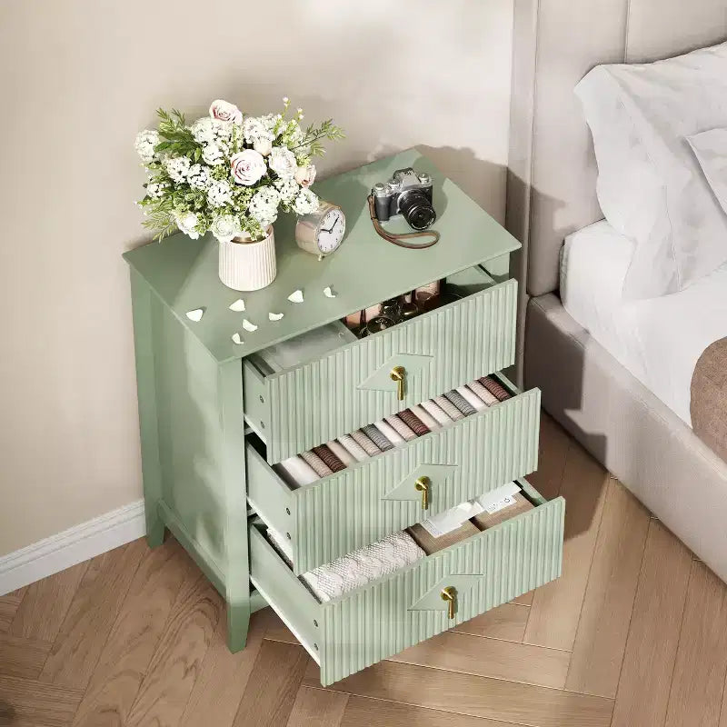 Commode cannelée de 54 pouces de large, commode en bois à 7 tiroirs pour chambre à coucher, commode moderne, armoire de rangement pour salon, couloir