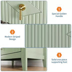 Commode cannelée de 54 pouces de large, commode en bois à 7 tiroirs pour chambre à coucher, commode moderne, armoire de rangement pour salon, couloir