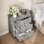 Commode cannelée de 54 pouces de large, commode en bois à 7 tiroirs pour chambre à coucher, commode moderne, armoire de rangement pour salon, couloir
