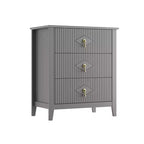 Commode cannelée de 54 pouces de large, commode en bois à 7 tiroirs pour chambre à coucher, commode moderne, armoire de rangement pour salon, couloir