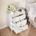 Commode cannelée de 54 pouces de large, commode en bois à 7 tiroirs pour chambre à coucher, commode moderne, armoire de rangement pour salon, couloir