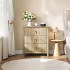 Commode cannelée de 54 pouces de large, commode en bois à 7 tiroirs pour chambre à coucher, commode moderne, armoire de rangement pour salon, couloir