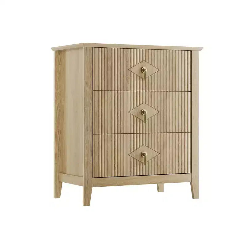Commode cannelée de 54 pouces de large, commode en bois à 7 tiroirs pour chambre à coucher, commode moderne, armoire de rangement pour salon, couloir