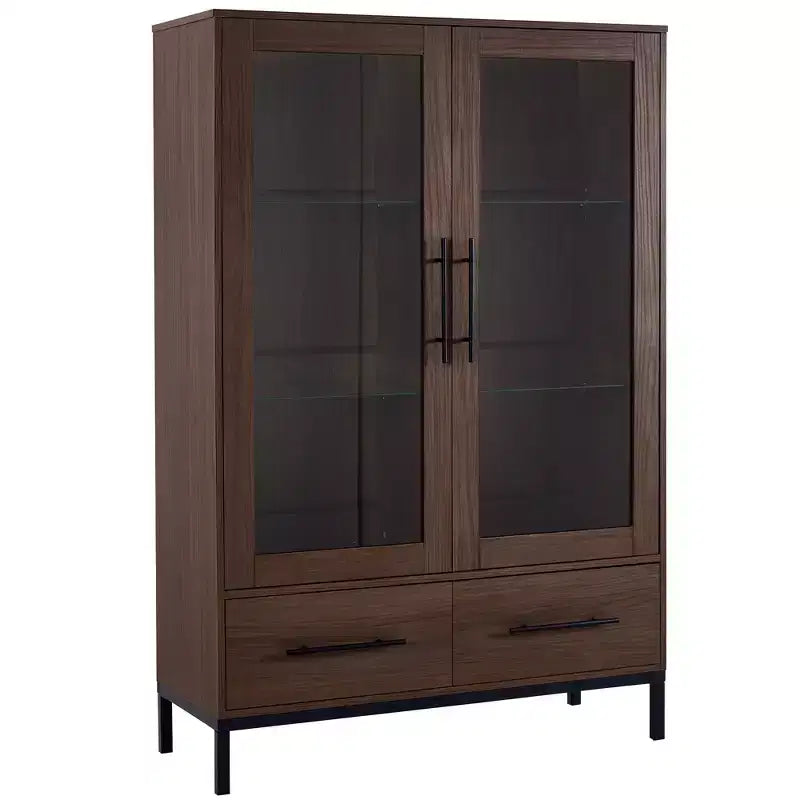 Meuble de rangement 152 cm avec 2 portes et 1 tiroir, meuble autoportant pour salon, salle à manger et bureau