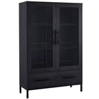 Meuble de rangement 152 cm avec 2 portes et 1 tiroir, meuble autoportant pour salon, salle à manger et bureau