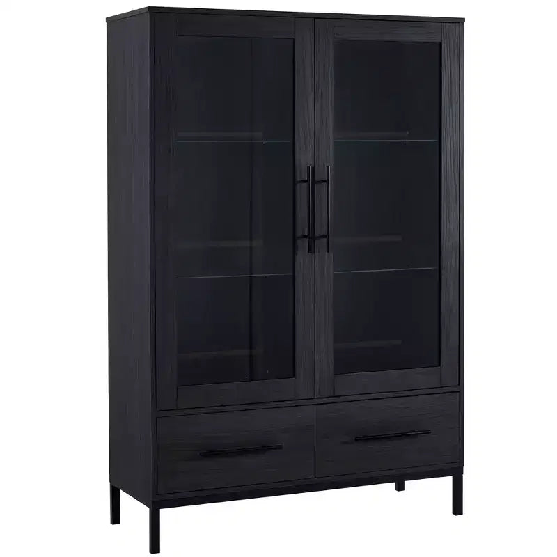 Meuble de rangement 152 cm avec 2 portes et 1 tiroir, meuble autoportant pour salon, salle à manger et bureau