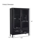 Meuble de rangement 152 cm avec 2 portes et 1 tiroir, meuble autoportant pour salon, salle à manger et bureau