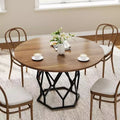 COZONY Round Dining Table for 4-6, 47 Farmhouse Kitchen Table, Rustic Wood Circle Table with Sturdy Base, Modern Dining Room Table (Table Only)