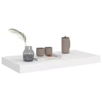 Lot de 2 étagères murales hexagonales en MDF blanc et métal, moyennes