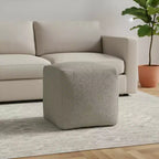HomeRoots Pouf Ottomane en Boucle Sauge 18