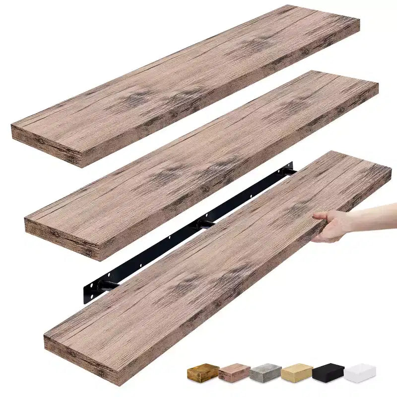 Sorbus 3 Pack 55 Inch Wall Mounted Floating Shelves - for Bathroom, Wall Decor for Bedroom, Kitchen, Living Room, Book Storage