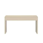 Table console rustique Luxystar avec 3 tiroirs cannelés, placage en bois massif et grain de bois naturel pour salon, couloir