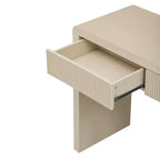 Table console rustique Luxystar avec 3 tiroirs cannelés, placage en bois massif et grain de bois naturel pour salon, couloir