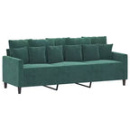 vidaXL Ensemble canapé avec coussins Canapé fauteuil pour salon 3 pièces Velours